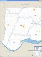 Bon Homme, Sd Carrier Route Wall Map